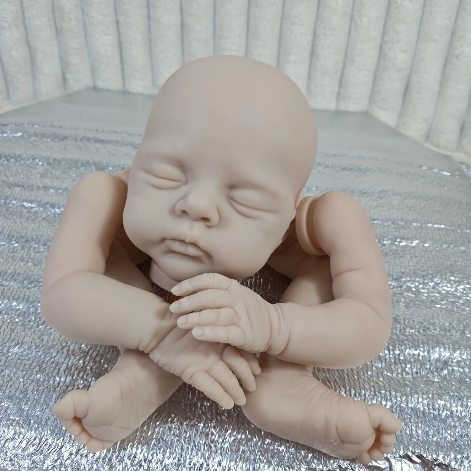 20 Inches Blank Vinyl Reborn Doll Kit Irys Sleeping Newborn Doll Molds Unpainted Doll Parts With Cloth Body