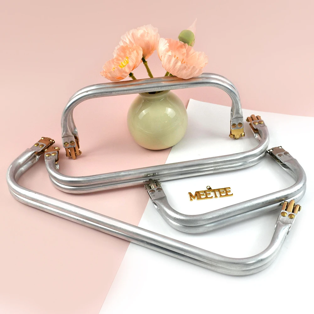 

1Pc Meetee 13cm-30cm Purse Frame Bag Handle Metal Kiss Clasp Handbag Clutch Cloud Bags Rectangle Pipe Clamp DIY Tailor Accessory