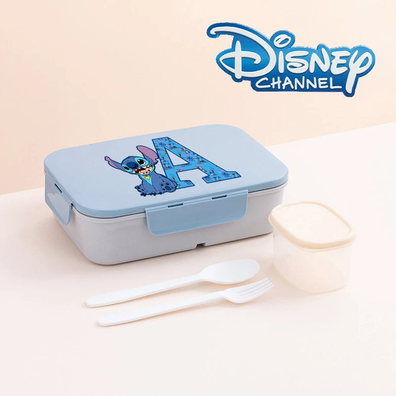 1200 мл Disney Stitch, 3 отделения, ланч-бокс, контейнер для хранения еды в микроволновой печи, контейнер для еды, путешествия, пикник, чехол для фруктового салата, мультяшный подарок