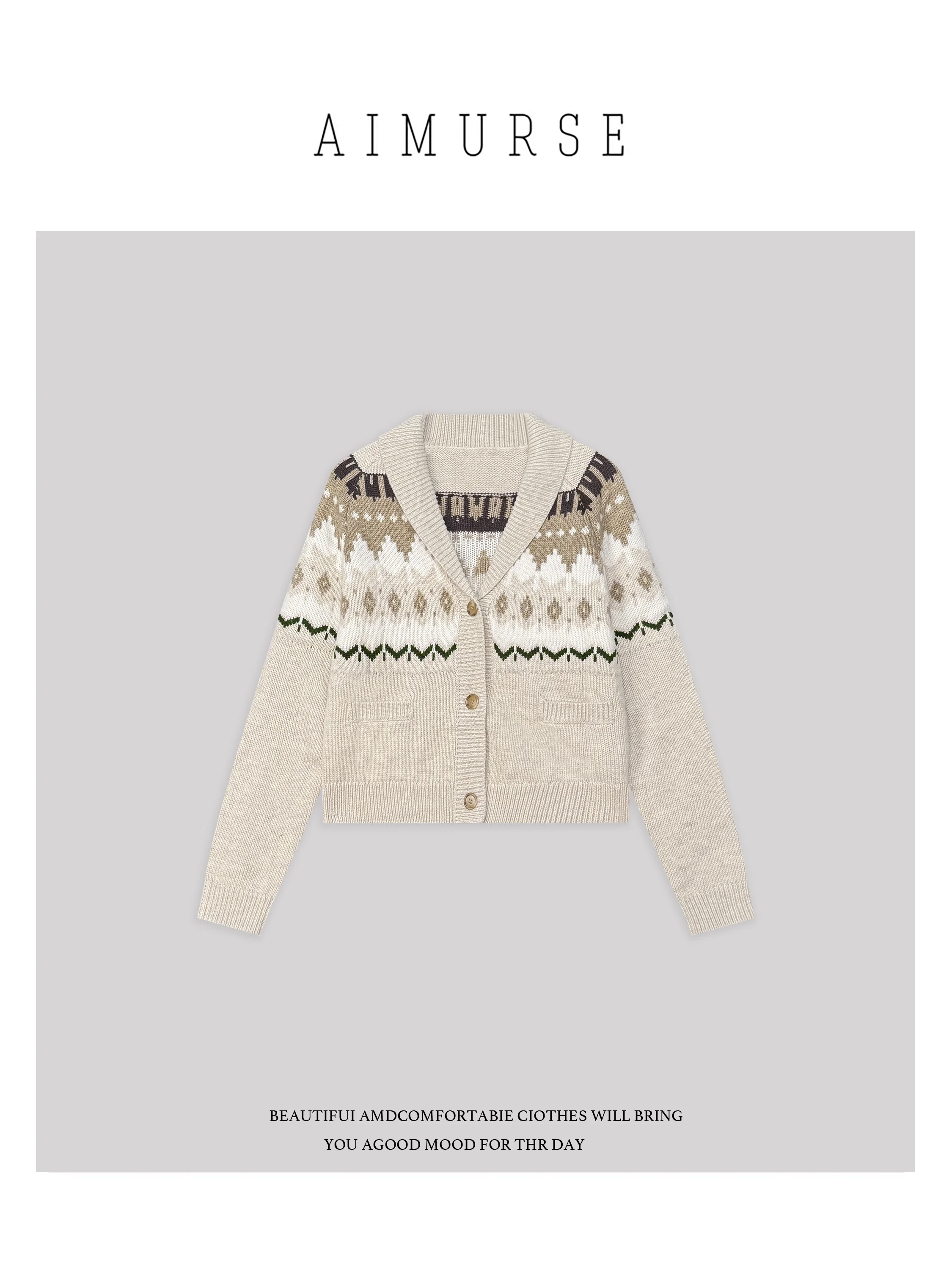 

Теплый повседневный шерстяной свитер AIMURSE: Необычный дизайн, мериносовая шерсть, зимний термосвитер для отдыха AM306, женская мода