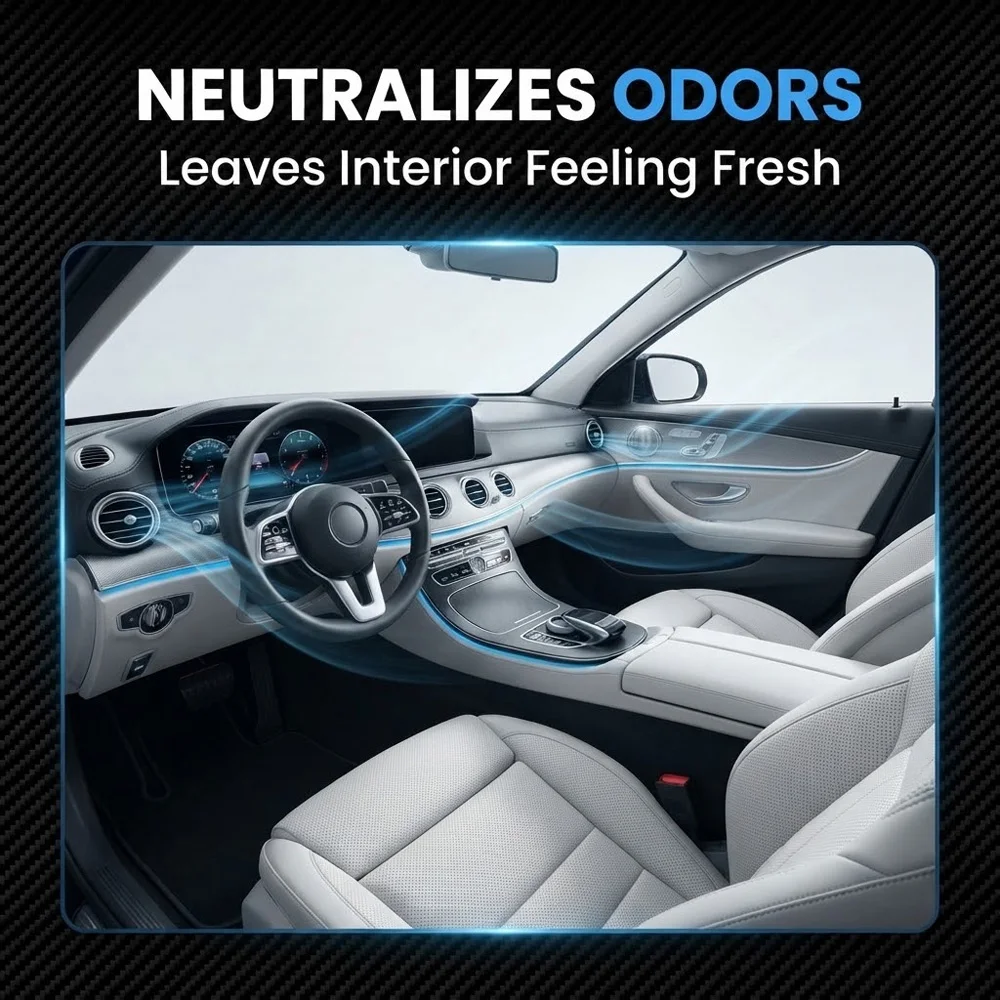 Car Interior Foam Cleaner Spray for Leather Steering Wheel Seat Dashboard Control Panel Tough Grease Dirt Stain Removers Clean