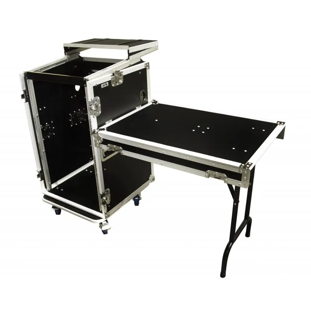 Flight Case Portatile Personalizzato 10*18U con Ruote per Viaggi