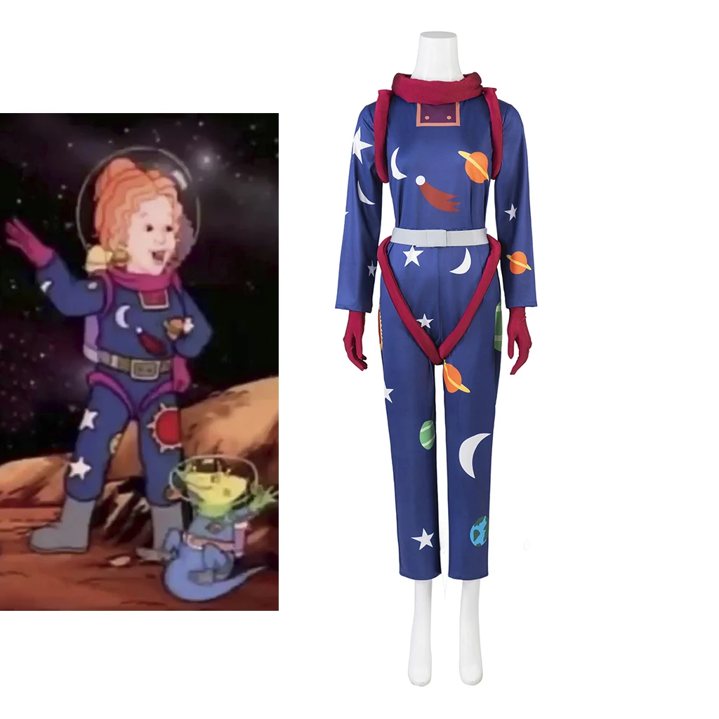 

Magic School Bus Ms.Frizzle Cosplay Space Jumpsuit Women Unique Novelty Rompers Suits Halloween Carnival Party Stage Show Outfit