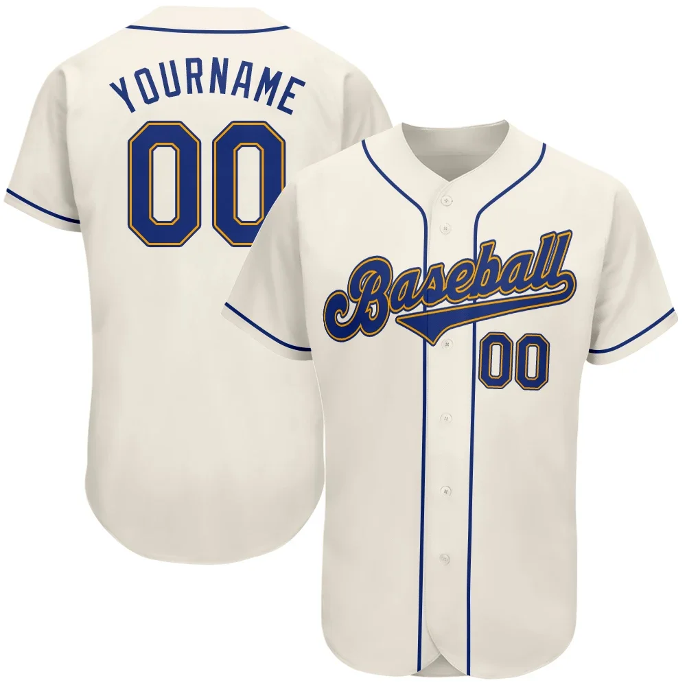 Maglia da Baseball personalizzata cucita nome/numeri della squadra crea le tue camicie morbide e traspiranti con scollo a v per uomini/bambini gioco