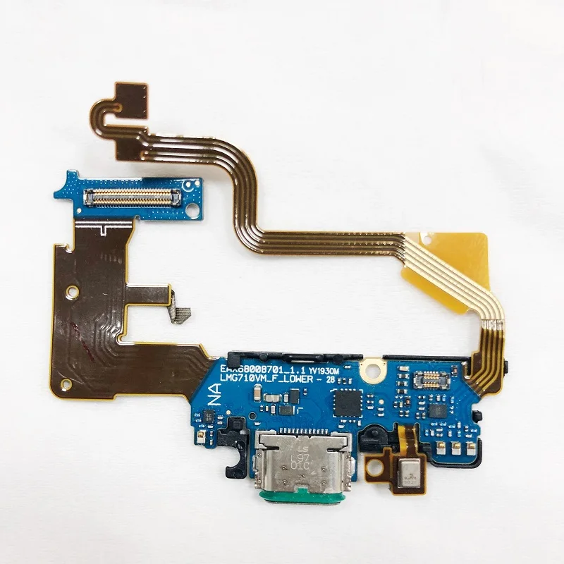 For LG G7 Thinq G710 Micro USB Charger Dock Connector Charging Port Microphone Flex Cable Replacement Parts