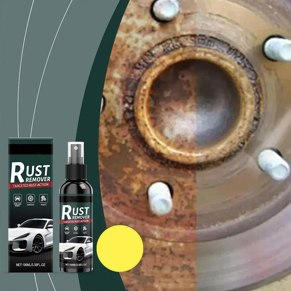 100ML Iron Rust Remover Car Detailing Fallout Rust Remover Spray Multi Purpose Metal Rust Removal Agent