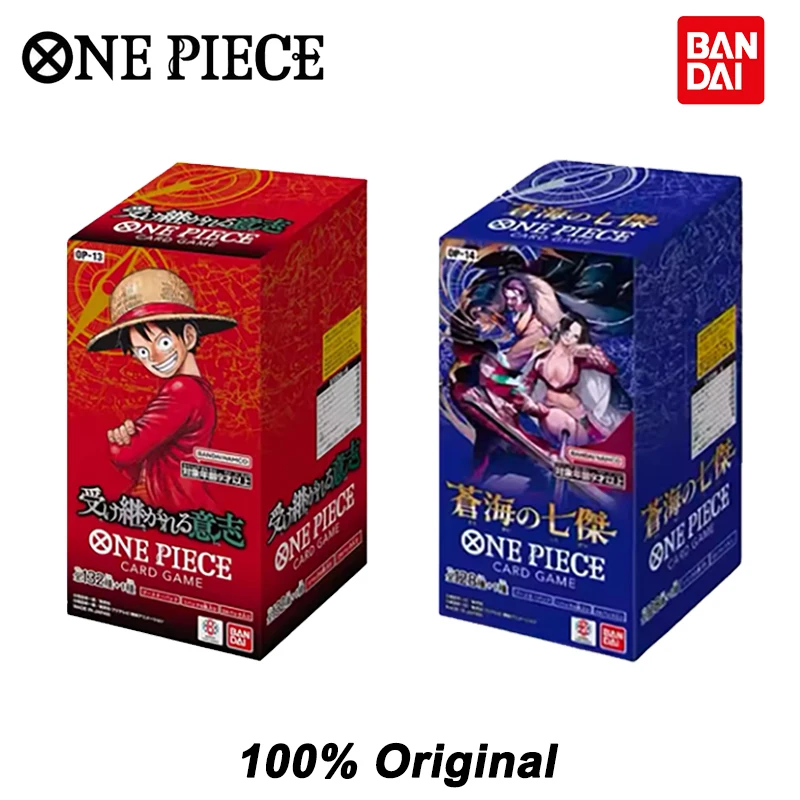 بانداي قطعة واحدة علبة كرتون OP13 OP14 حقيقية انمي ياباني الطرفية جمع بطاقات Tcg OPCG بطاقة التداول لعبة هدايا العيد