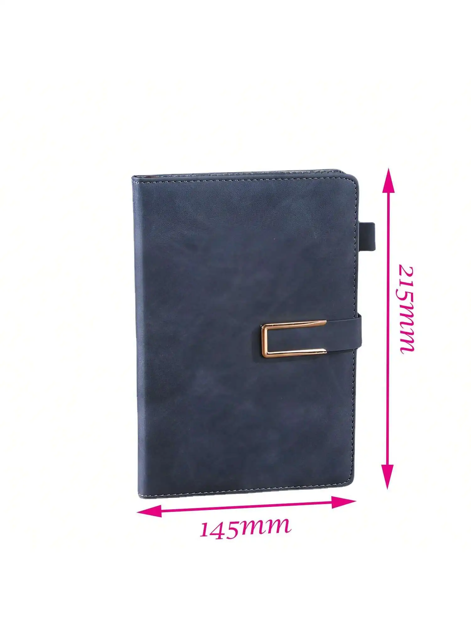 1pc Solid Color Skin-Touch Leather U-Buckle Notebook, Custom Name for School, Business, Office Work & Daily Journaling