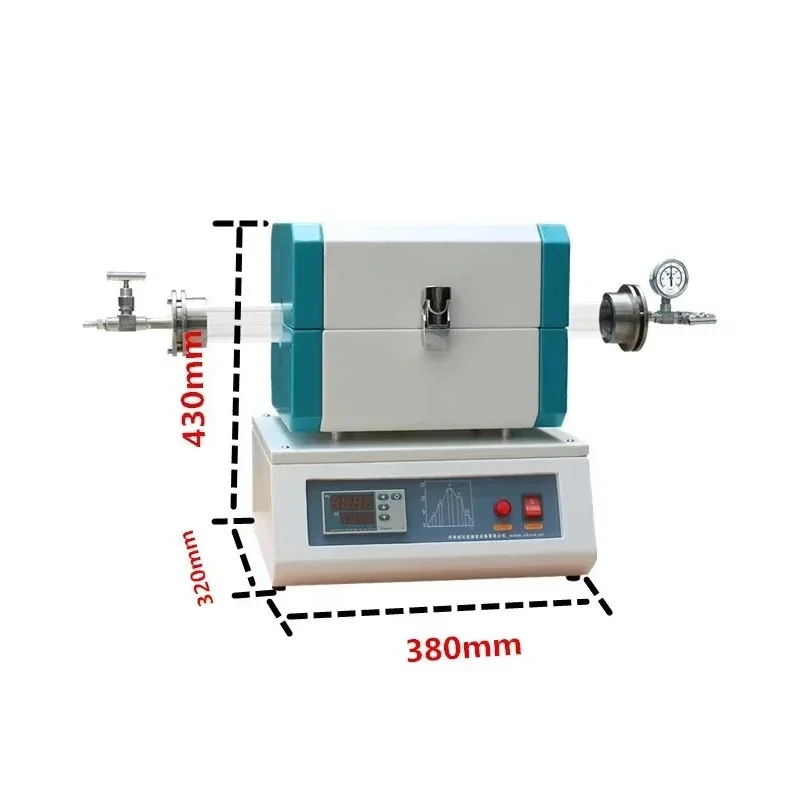 T1250S Laboratory 1200 Degree Compact Horizontal Vacuum Quartz Tube Furnace For Sale