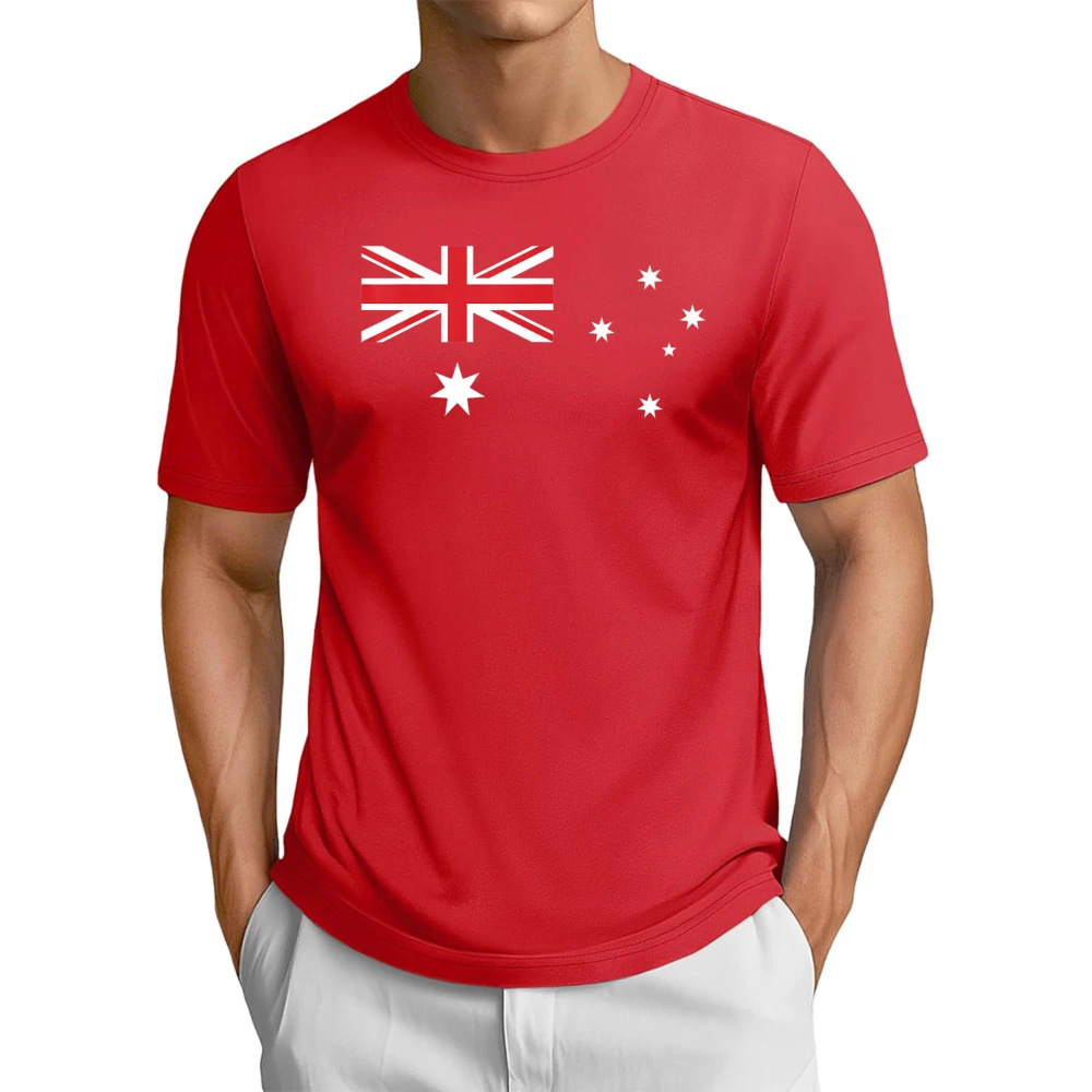 Australian Flag Day T-Shirt Vintage Style Aussie Australia Australians Pride Patriotic T Shirt Cotton Summer Short Sleeve Tees