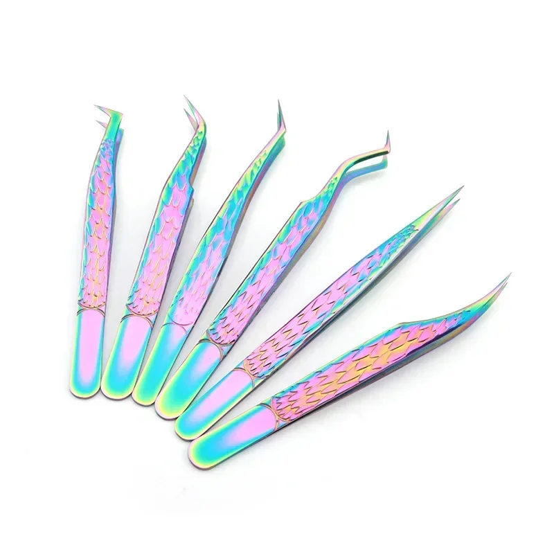 

High Precision Stainless Steel Eyelash Tweezer False Lashes Extension Anti-Static Tweezers Eyebrow Clip Makeup Tools