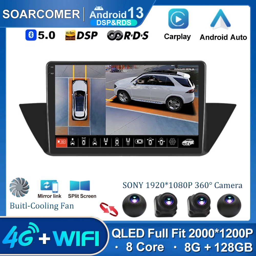 

Автомагнитола на Android 13 для BMW X1 E84 2009-2012, мультимедийные видеоплееры на Android, автомагнитола 2 Din, без DVD, Gps-навигация