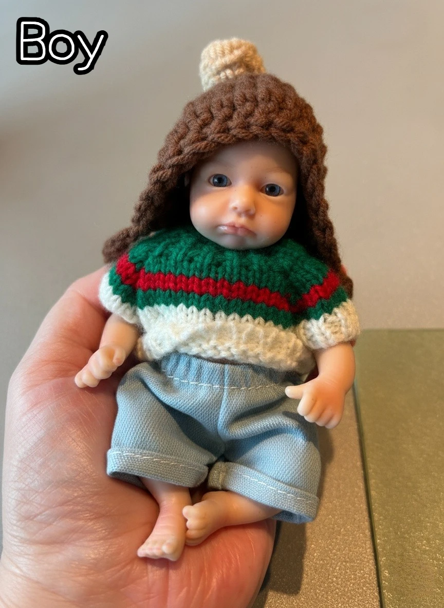 ตุ๊กตาซิลิโคน AizwaX Mini Bebe Reborn เด็กผู้หญิงหรือเด็กผู้ชาย ทำมือ เนื้อสัมผัสนุ่มเหมือนจริง สำหรับเด็ก เป็นของขวัญวันเกิด