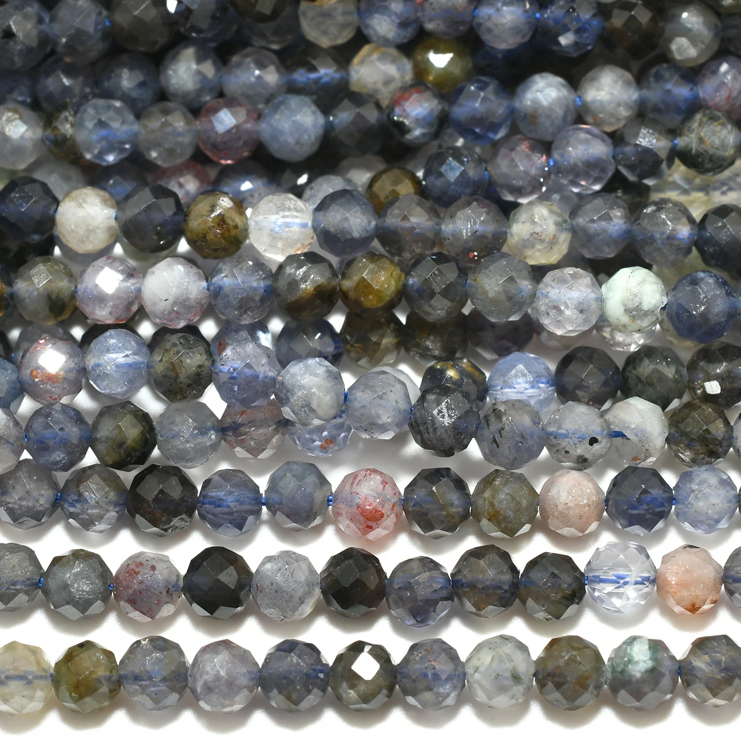 الطبيعية بسيطة جودة الدم ايوليت الأوجه الخرز المستديرة 4.3 مللي متر