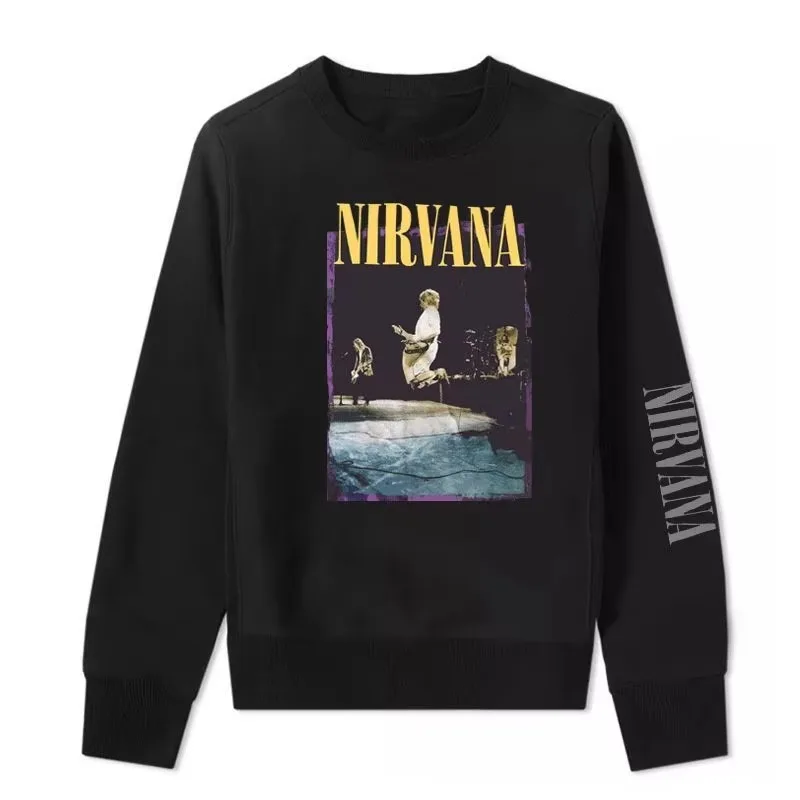 Nirvana Nevermind Tracklist – Grafik-Sweatshirt mit Rundhalsausschnitt für Herren und Damen, Vintage Y2K Streetwear Pullover – Detail 7