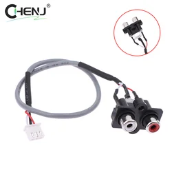 30CM Audio Signal Cable 2 RCA TO XH2.54MM-3PIN Audio Input Socket Extended Sound Signal Interface For Amplifier Panel