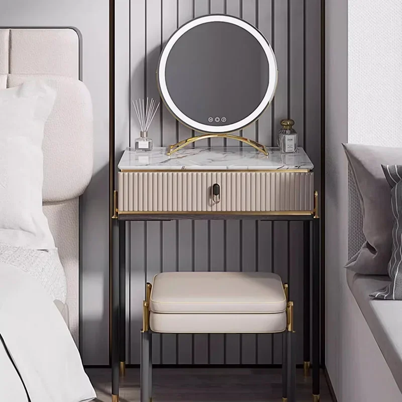 غرفة نوم فاخرة الحديثة الغرور الجدول خزانة أدراج مرآة لوضع مساحيق التجميل منضدة الزينة مكتب كرسي مستحضرات التجميل Vestidores أثاث المنزل