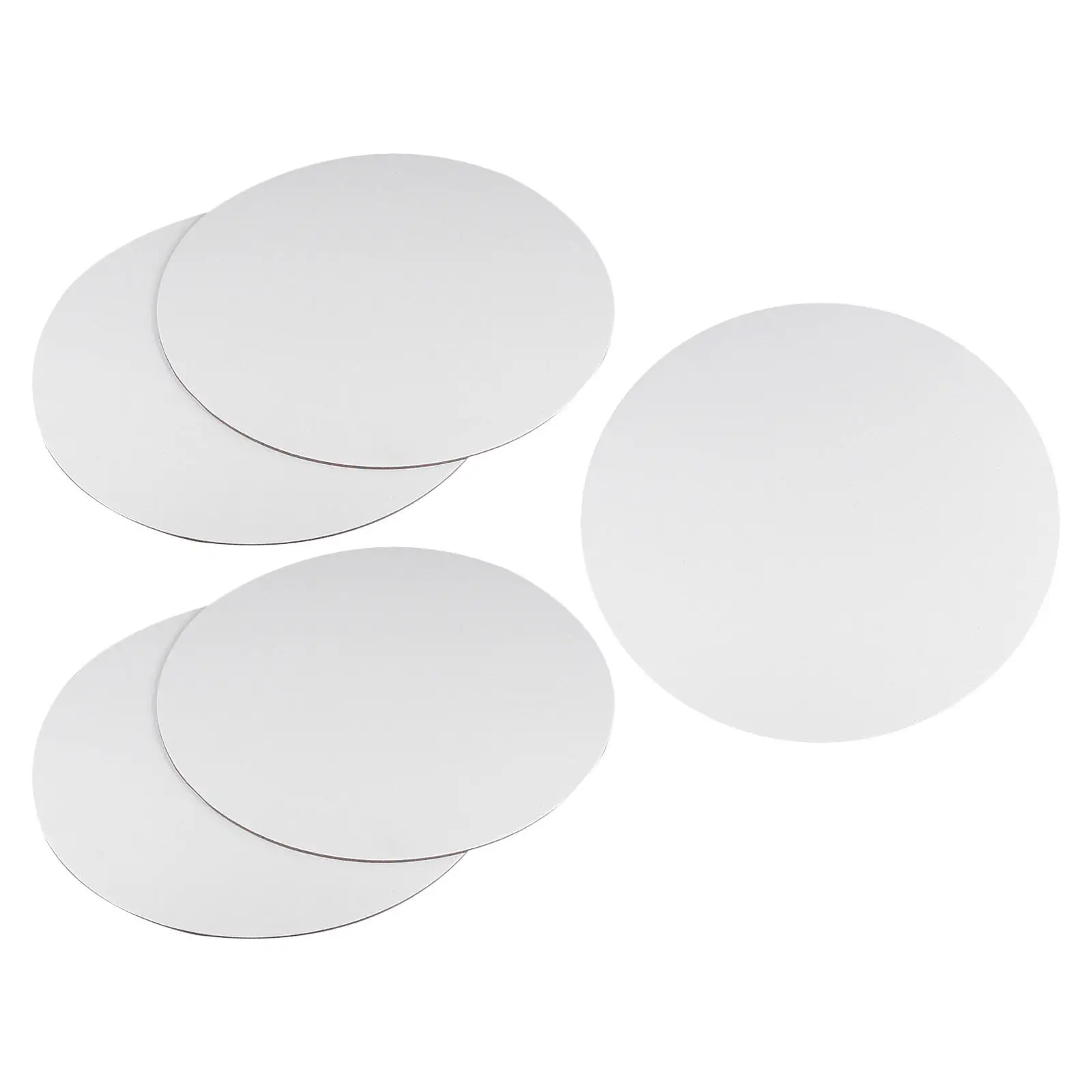 5Pcs Round Blank Canvas Boards 7.87 Inch Cotton Surface for Oil Acrylic Watercolor Painting Art Projects Art Painting Board