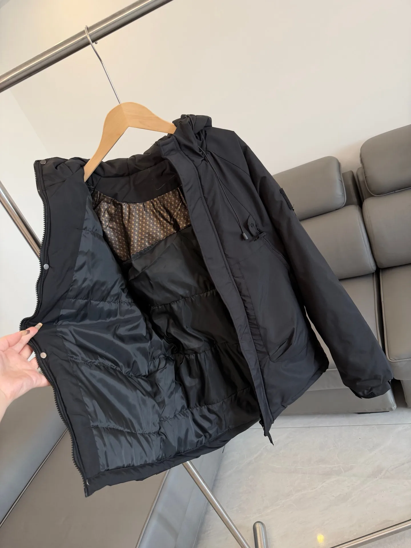 

Утепленная ветрозащитная куртка с капюшоном для работы на открытом воздухе, осенне-зимняя, из полиэстера, для города, большие размеры