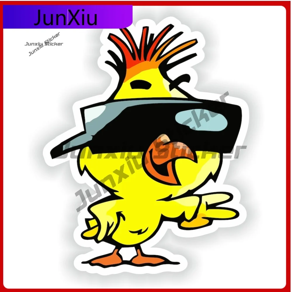 

Cartoon Cool Chicken Vinyl Decals Animals Sticker Graphic Old Scool Camper Bumper Decals Motorcycles Bicycle Accessories Sticker