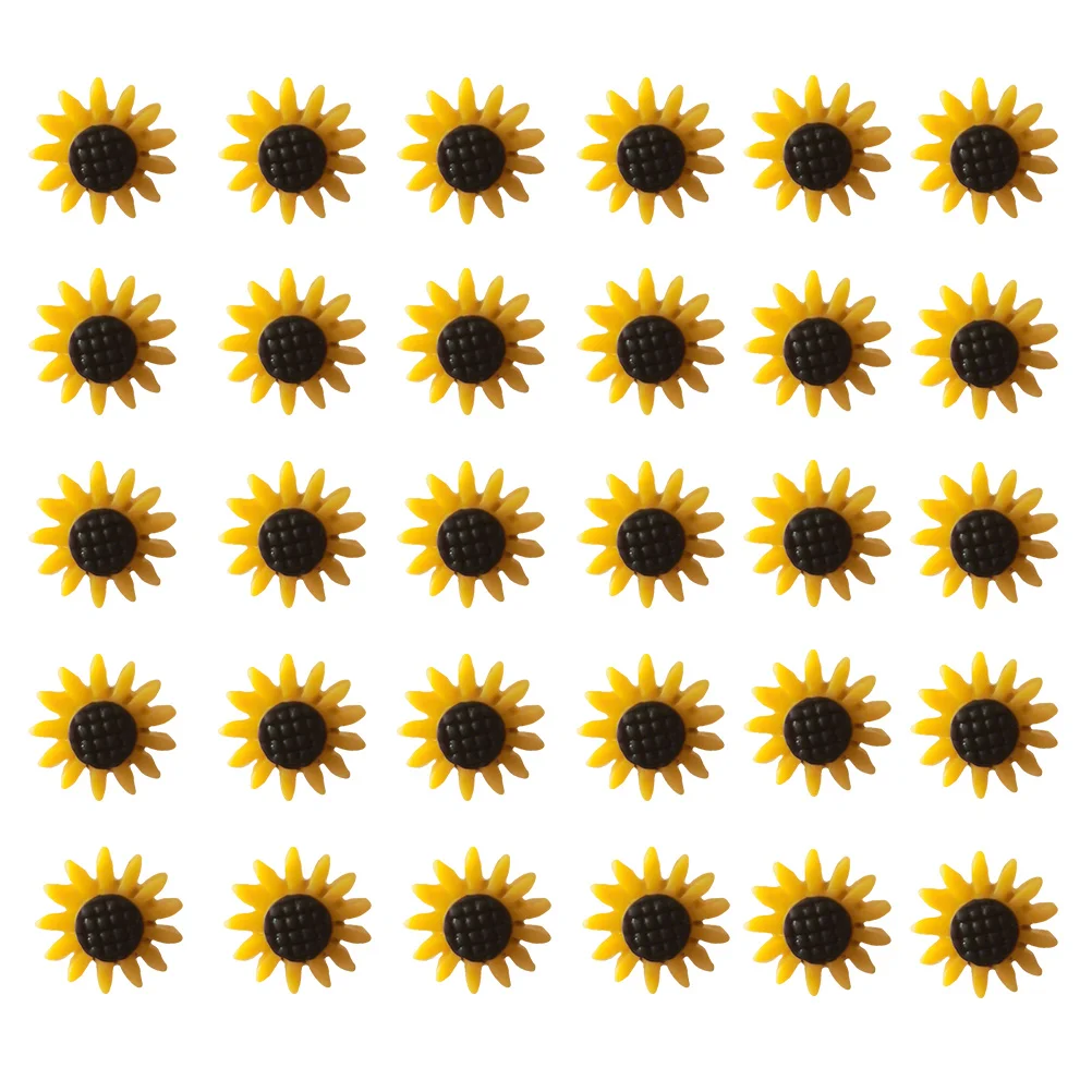 

30 Pcs Sunflower Pushpin Decorative Tacks Bulletin Boards Multi-function Iron Household Office Fall Ornaments