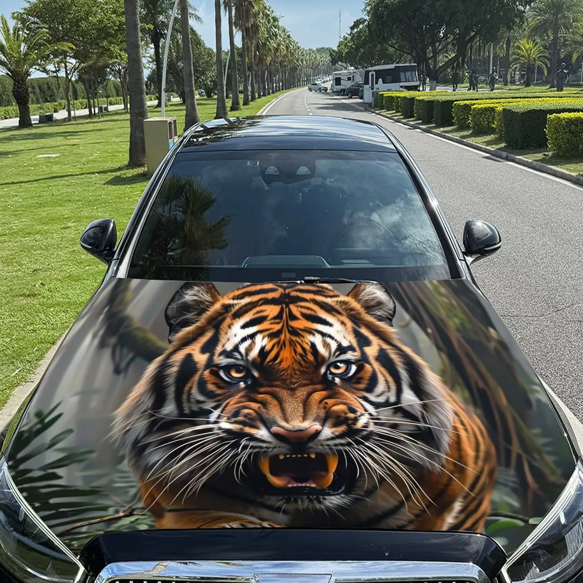 

Наклейки на капот автомобиля Fierce Tiger, наклейки для украшения автомобиля, наклейки для внедорожников и грузовиков, автозапчасти, высококачественные подарки для любителей автомобилей