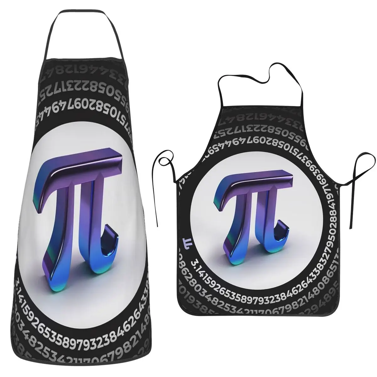 Pi Number Aprons Chef Cuisine Tablier Sleeveless Bib Kitchen Cleaning Pinafore for Women Men Gardening