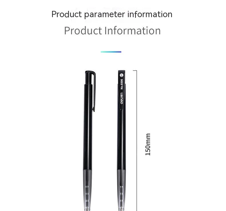 Deli-Bullet Tip Kugelschreiber-Set, feine Spitze 0,7 mm, schwarze Tinte, Büro- und Schulbedarf, Schreibwaren – Detail 13