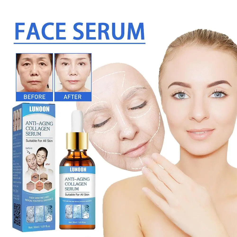 1-5X kolagen szybko zmarszczka Serum do twarzy liftingujący mocny środek do usuwania zanikania drobne linie Anti-Aging esencja rozjaśniająca odżywiającą pielęgnację skóry