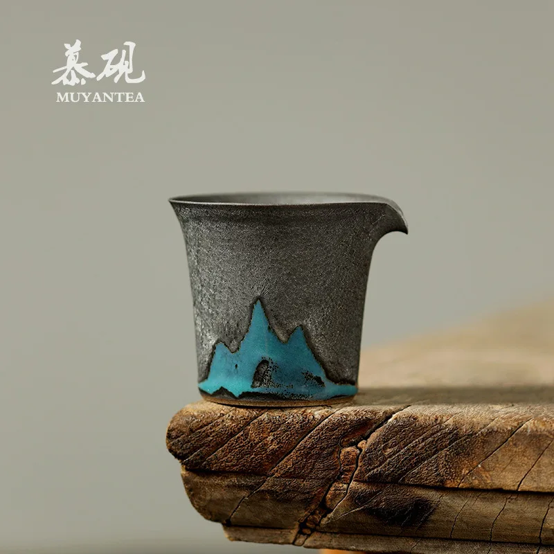 Mu Yan Japanese-Style Handmade Fairness Cup, Lin Shipeng Landscape Ceramic Thin-Walled Dispenser, Kung Fu Tea Set, Eagle-Beak