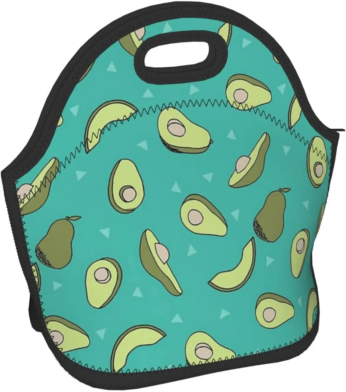 Insulated Neoprene Lunch Bag Avocado Lightweight Neoprene Lunch Tote Bag For Office School Girls Boys