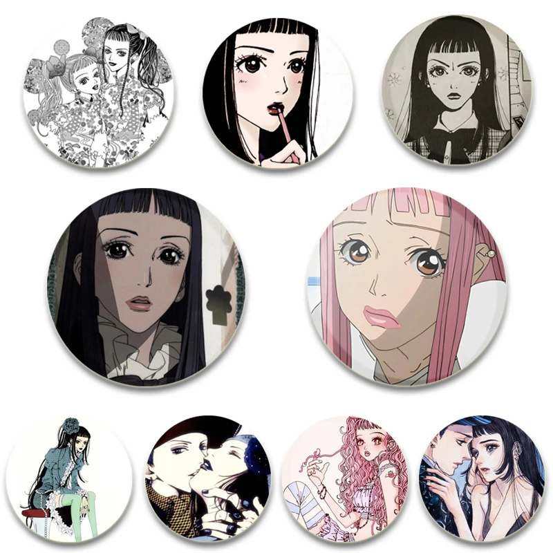 32/44/58mm Anime Paradise Kiss Button Pins Snap-on Design Brooches Daily Fashion Decoration Badges Ideal Gifts for Friends