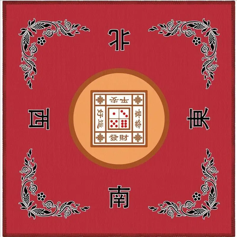 Chinese Blue Lucky Cloud Fortune Printed Mahjong Game Table Mat Anti-Slip Noise Reduction for Home Party Card Playing Decor