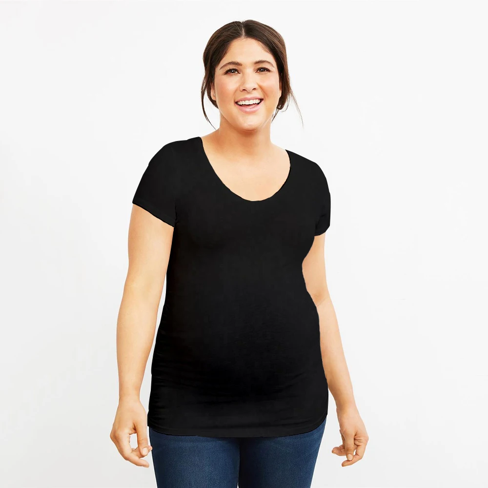 2020 Loading Women Maternity Short Sleeve Tops T-shirt Pregnancy Funny Clothes for Pregnant Maternity Hot Sale T-shirt Drop Ship