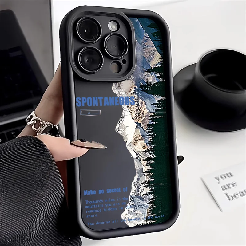 Casing ponsel Kereta gunung, pelindung untuk Xiaomi Redmi Note 13 12 10 11 8 9 Pro 11S 13C 10C 12C Mi 11 Lite Poco X6 X5 F5 M6 Pro