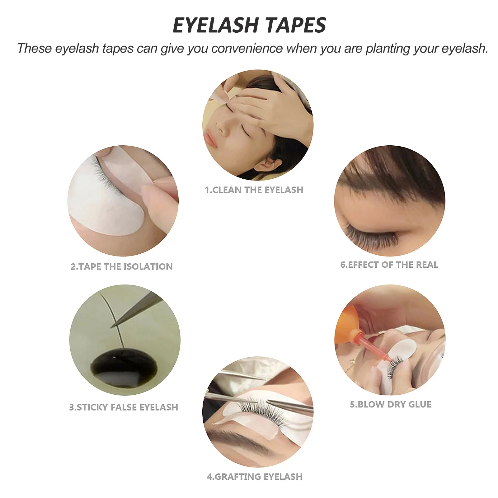 Bandes adhésives pour extensions de cils, 10 pièces, tissu Non tissé pour peau sensible, outil de maquillage d'élimination douce