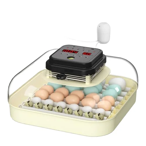 

Automatic 35-Egg Incubator with Turnover Humidity Control for Chicken Quail Duck Goose Emu Ostrich Eggs Includes Egg Candler
