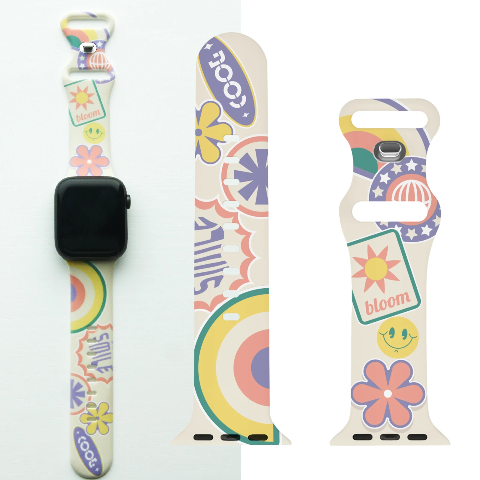 Y2K Insignia  Watch Band Sport Compatible with Apple Watch Bands Design Prints Festival Soft Silicone Laser Strap for iWatch - view 3