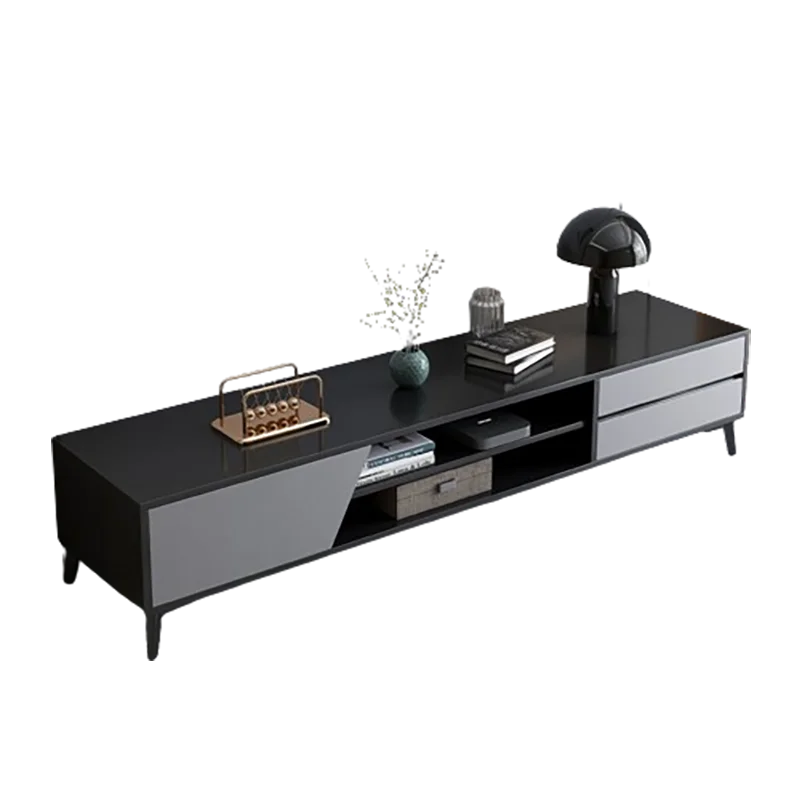 xx-Black Storage Tv Stand Premium Simple Luxury Minimalist Tv Cabinet Simple Stylish Mobili Per La Casa Living Room Furniture&