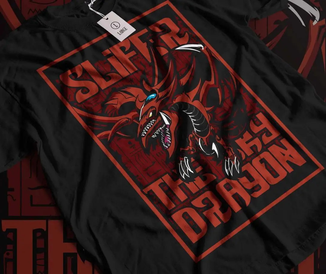 Slifer T-Shirt Sky Dragon Blue Eyes Ultimate Dragon Yu Gi Oh Anime Gift shirt