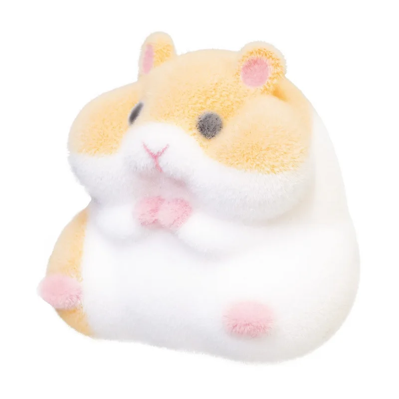 Original Genuine Capsule Toys Cute Kawaii Fatty Milky Soft Hamster Flocking Plush Dolls Squeeze Stress Relief Gashapon Toys