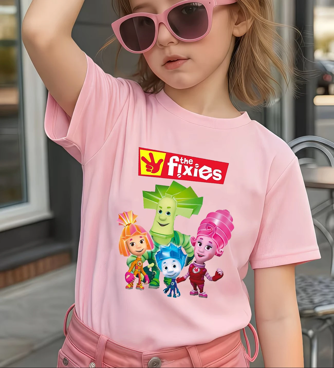 New Children Clothing Russian Cartoon The Fixies T Shirt for Boys Girls Funny Baby Boys Summer Tops Short Sleeve Kids T-shirt