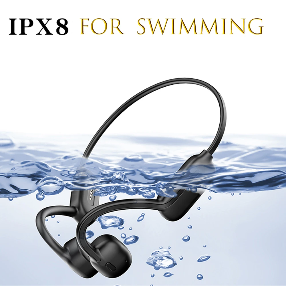 Xiaomi Bone Conduction Earphones Bluetooth Wireless IPX8 Waterproof MP3 Player Hifi Ear-hook Headphone Mic Headset for Swimming