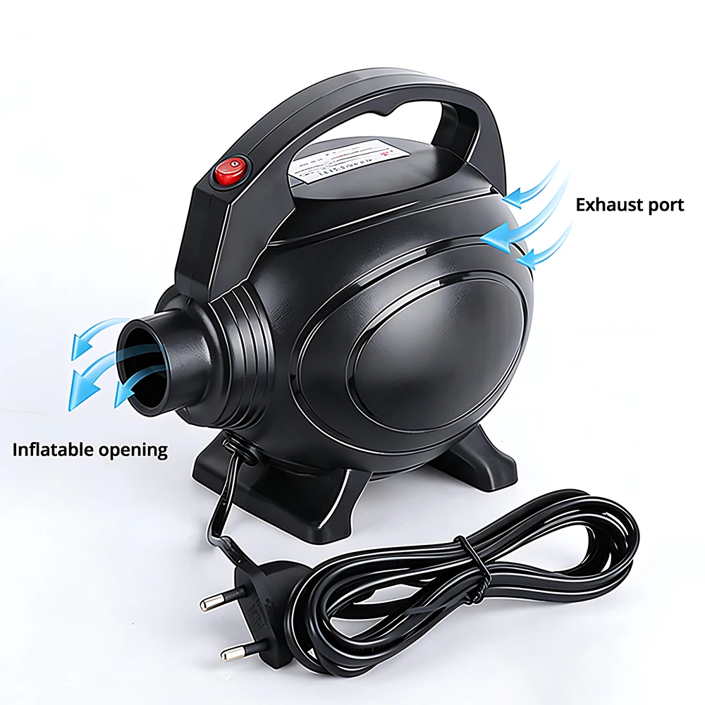 500W Portable Electric Air Pump, Inflate & Deflate, AU/EU/UK/US Plug, for Swimming Pool, Air Mattress, Boat, Inflatable Furnitur
