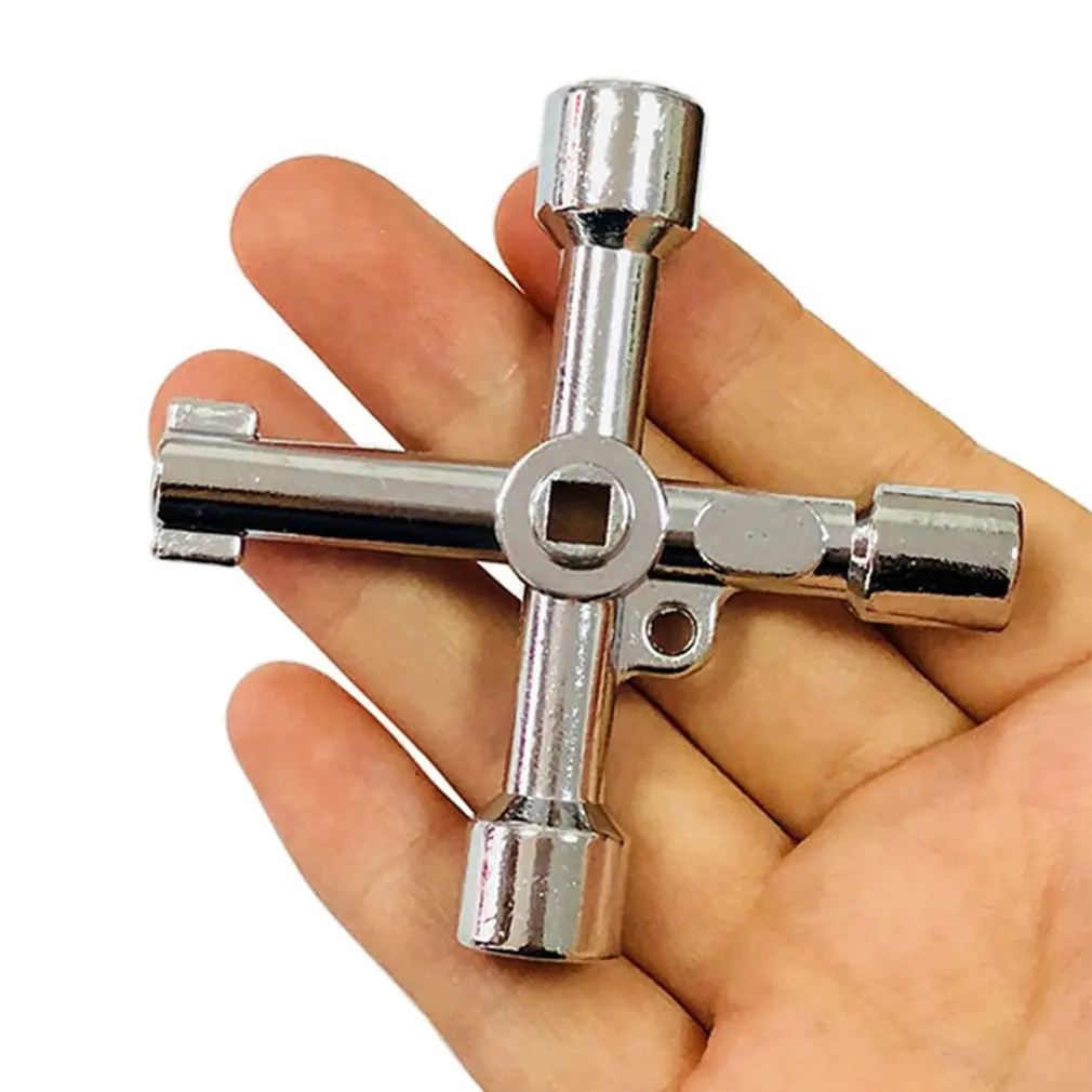 Multifunction 4 Ways Universal Triangle Wrench Key Plumber Keys Triangle For Gas Electric Meter Cabinets Bleed Radiators