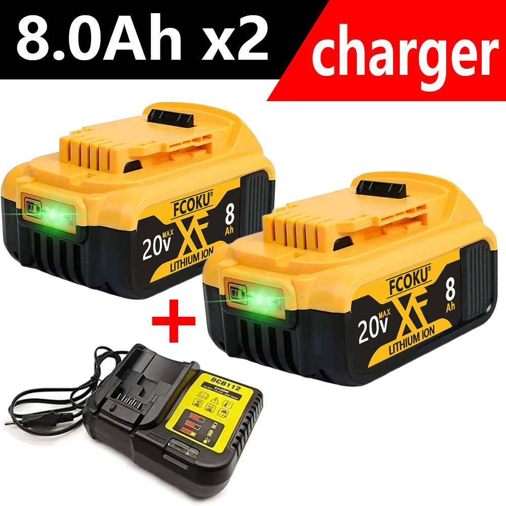 

Para20v6Ah, 8Ahbatería original DEWALT batería recargable de iones de litio DCB115 DCB118, batería d'outil DEWalt, cargador de r