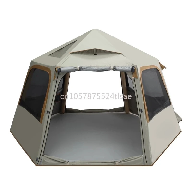 

Quick Opening Hexagonal Tent Outdoor Camping Overnight Camping Portable Folding Rain Protection and Sun Protection