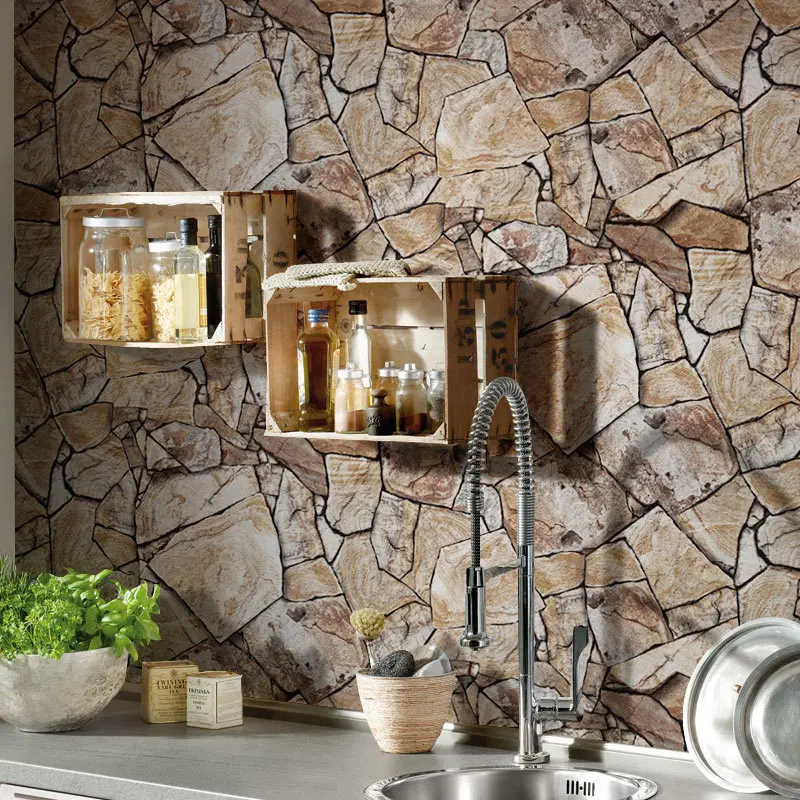 

Самоклеящиеся обои в стиле ретро с кирпичом, индустриальный стиль, украшение для бара и парикмахерской, фоновая стена, самоклеящиеся обои из ПВХ