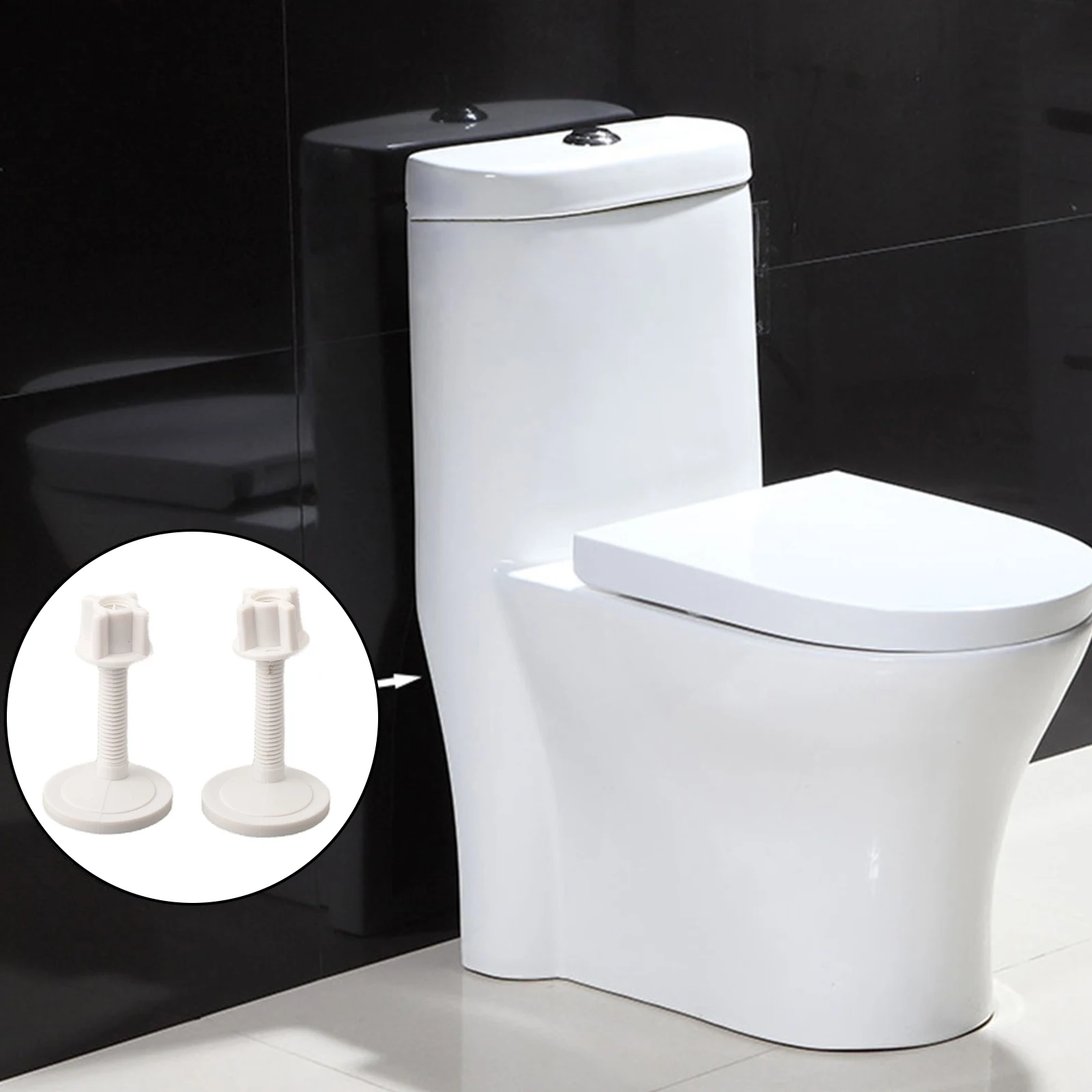 New Toilet Hinge Screws TOilet Screw 45*33MM Bolt Fixing Accessories Hinge Screw Top And Bottom Plastic Material