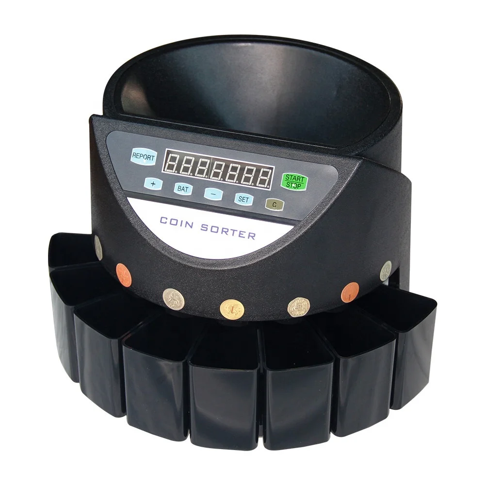 Electronic Digital Coin Counter Coin Sorter Coin Counting Machine EURO USD RUB for Most of Countries